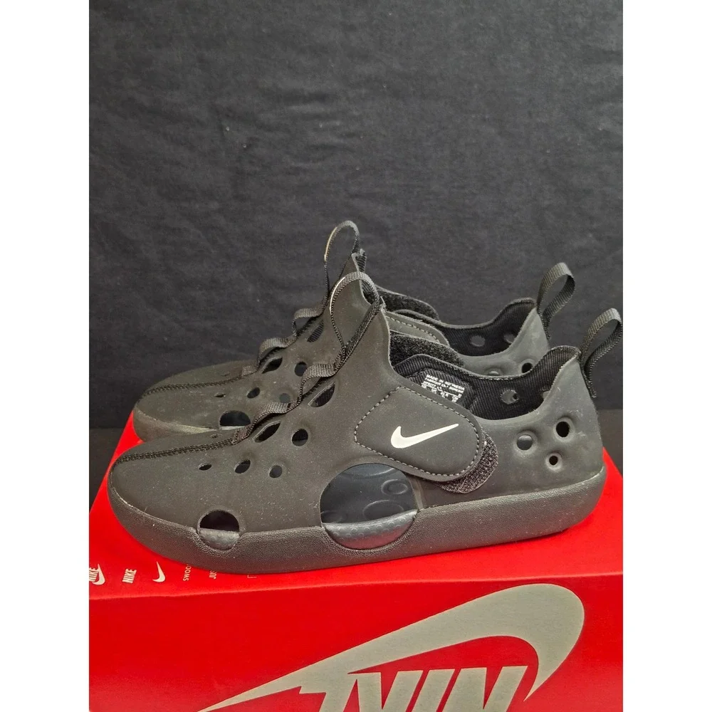 Nike Sunray Protect 4 PS Kids Sandals Black Anthracite HF6277-001 Size 1Y